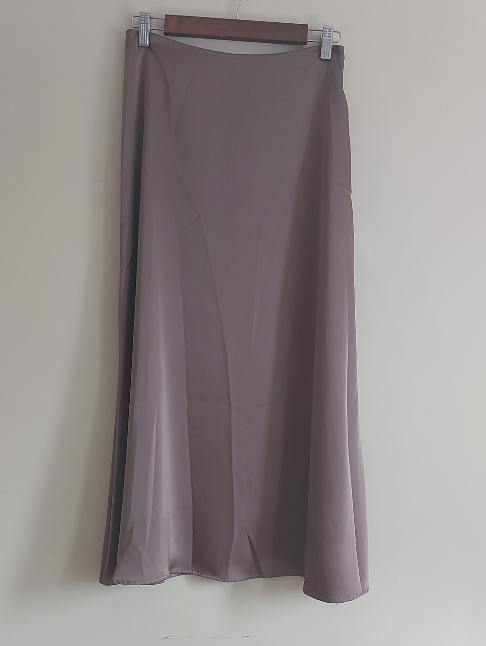 Satin Bias-Cut Midi Skirt